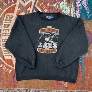 Vintage Big Dog of Country Embroidered Crewneck Sweater